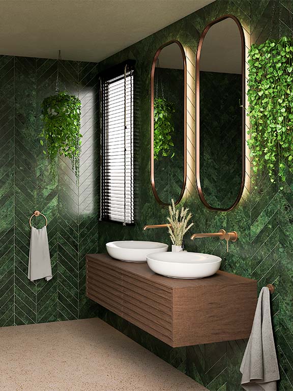Groen badkamer